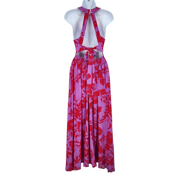 Anthropologie Abel The Label Charlotte Floral Halter Neck Maxi Dress Size Small - Picture 6 of 6